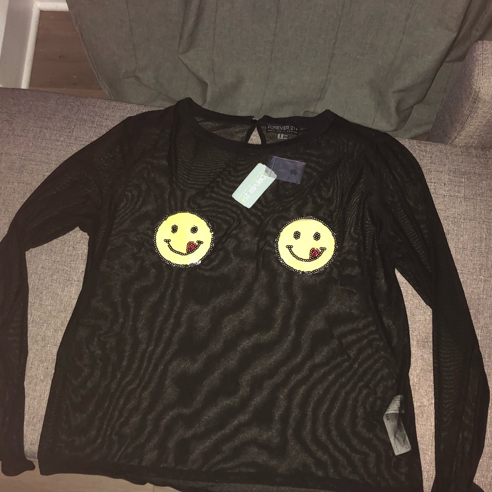 FOREVER 21+ Mesh Top